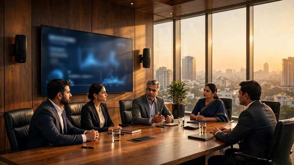 Corporate boardroom audio